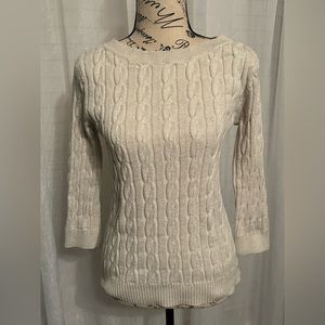 Loft Cream Sweater with Silver Sparkles